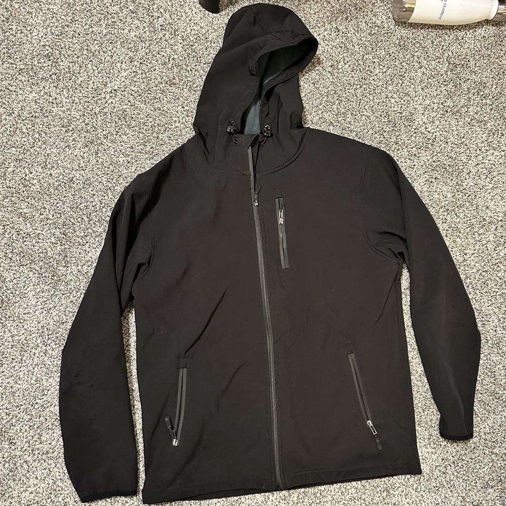 Black Soft Shell Jacket, size large lightly worn but perfect condition